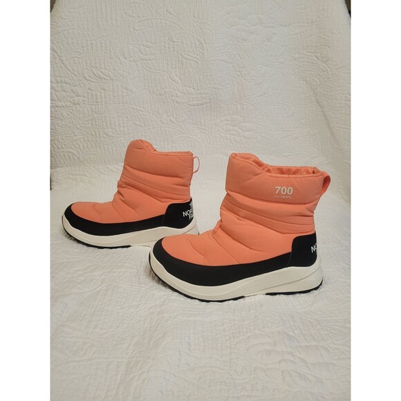 The North Face Winter Boots Women Orange Nuptse II Bootie 700 Dryvent US 10/UK 8 - Picture 5 of 9